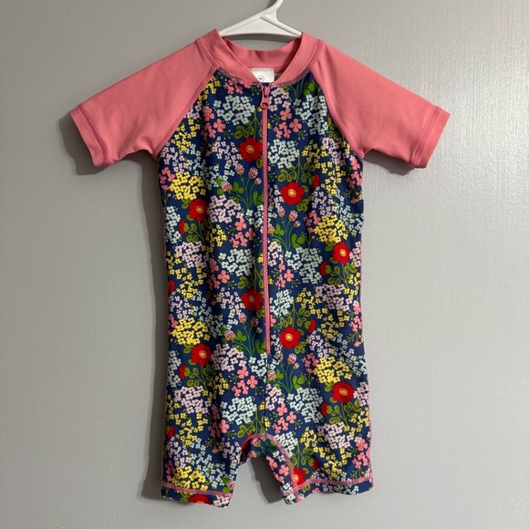 Hanna Andersson Pink and Blue Rashguard Swimwear Size 3T - Picture 8 of 8